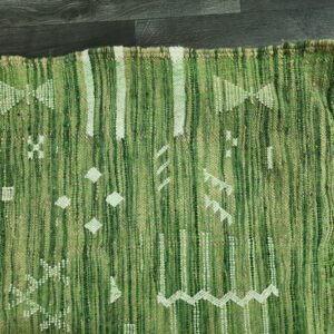 Berber Green Authentic Wool Tribal Boho Living Rug