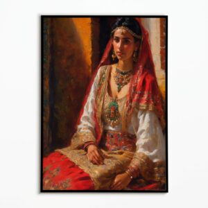 Amazigh Berber Woman Portrait Oil Painting Digital Wall Art