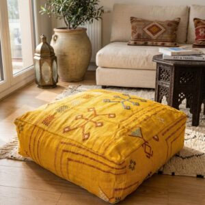 Berber Sabra Marocain Fait Main Berbère en Pouf