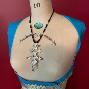 Amazigh HUGE Tuareg Tribal Silver Compass Cross Necklace
