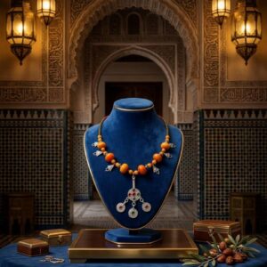 Berber Handmade Traditional Beaded Ethnic Statement Jewelry Necklace