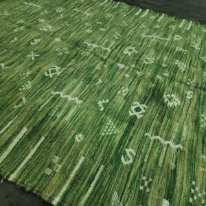 Berber Green Authentic Wool Tribal Boho Living Rug