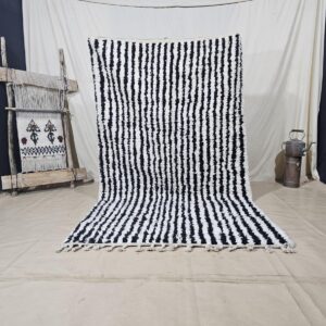 Berber Handwoven Maroccan Authentic Wool Carpet Geometric Rug