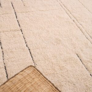 Custom Amazigh Berber Handmade Wool Living Room Geometric Rug
