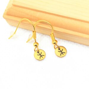 Amazigh Engraved Yaz Symbol Stainless Steel Earrings for Everyday Heritage Style Use