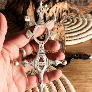 Amazigh Tuareg Symbolic Metal Necklace for Everyday Jewelry Styling