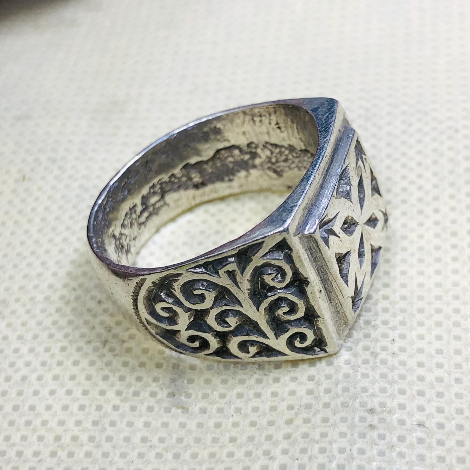 Amazigh Jewelry Traditionnels Marocains Ring Berbère Silver Handmade