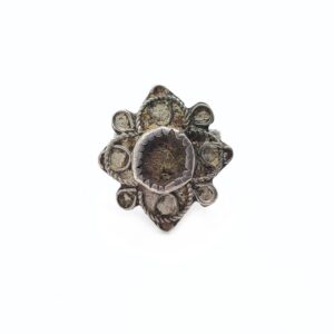 Berber Antique silver glass Morocco old flower Ring