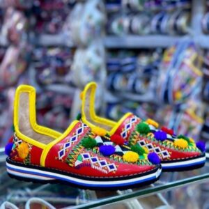 Amazigh Traditional s Colorful Handmade Embroidered Slippers Shoes