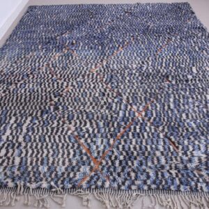 Berber Vintage Blue Rug 8.4 x 10 ft