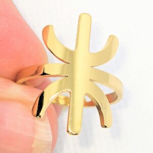 Amazigh Yaz Symbol Stainless Steel Ring for Everyday Heritage Style