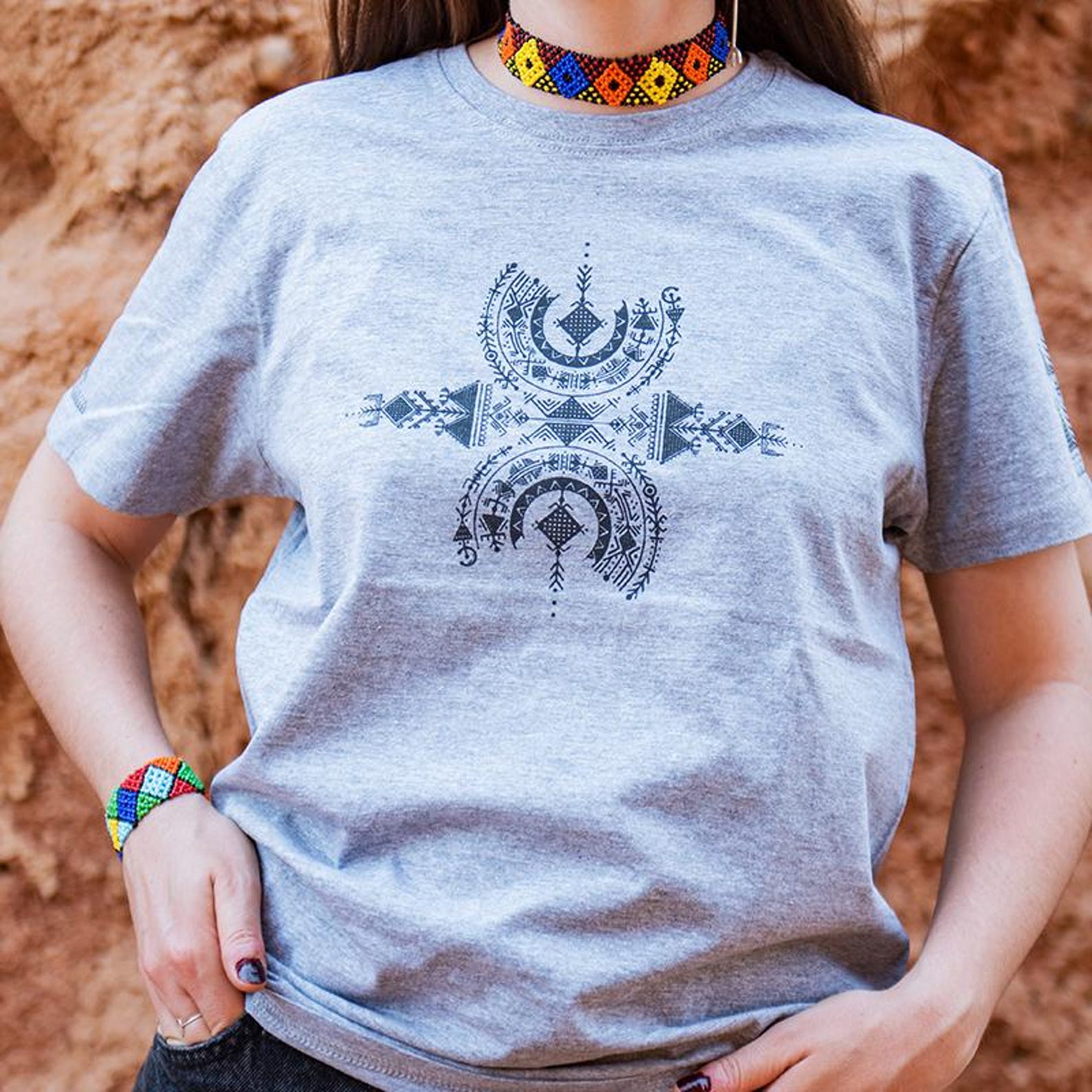 Berber YAZ Symbol Graphic Unisex Cotton Heritage Shirt
