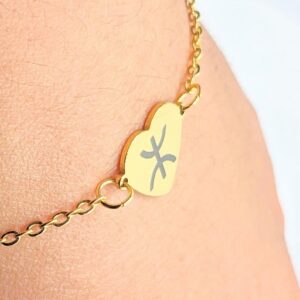 Amazigh Berber Kabyle Yaz Heart Stainless Steel Women's Bracelet
