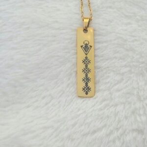 Berber Symbol Gold Stainless Steel Jewelry Necklace for Everyday Personal Styling