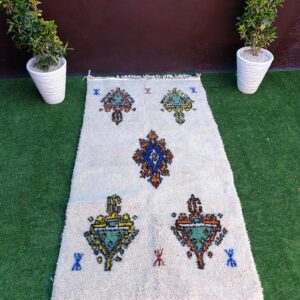 Berber Symbol Handmade Vivid Color Sheep Wool Rug