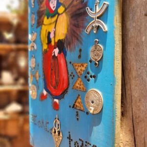 Berber Hand Painted Wooden Boho Wall Art Decor