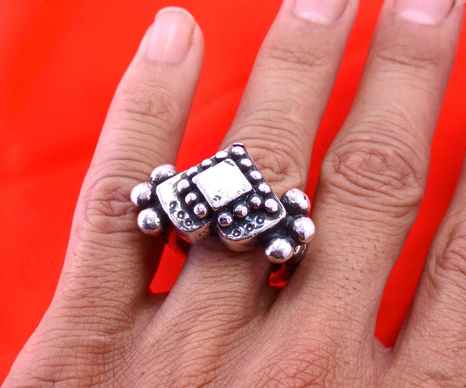 Handmade Berber Tuareg Solid Silver Engraved Bohemian Artisan Ring