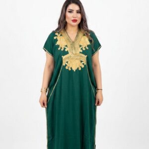 Berber Gandoura marrakech Elegant Embroidered Dress Handmade Kaftan