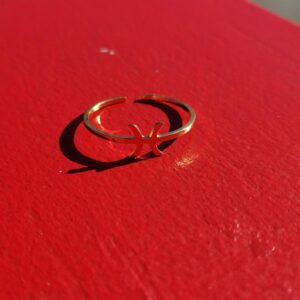 Adjustable Gold Amazigh Berber Kabyle Yaz Stainless Steel Ring