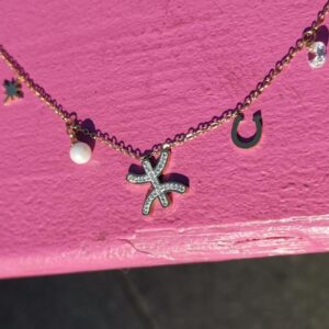 Dont Amazigh Yaz Berber Kabyle Tifinagh Seven-Charm Gold Necklace