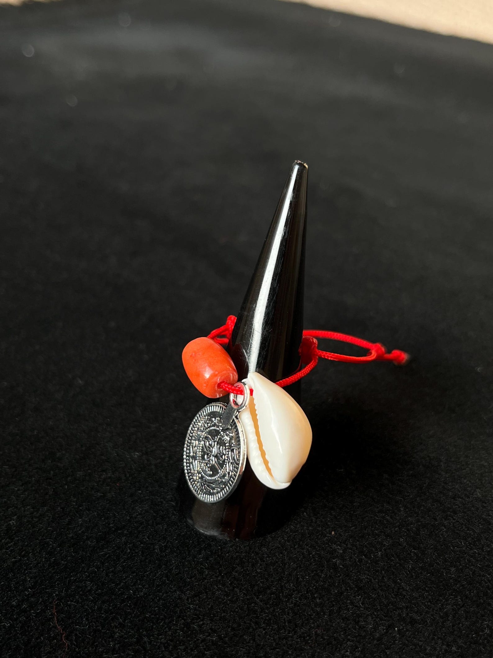 Amazigh Rif Traditional Adjustable Pearl Ring for Henna Style