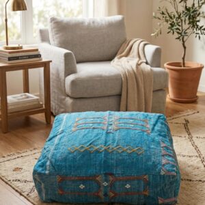 Berber Sabra Marocain Fait Main Berbère en Pouf