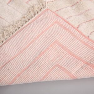 Custom Amazigh Berber Natural Wool Geometric Living Room Rug