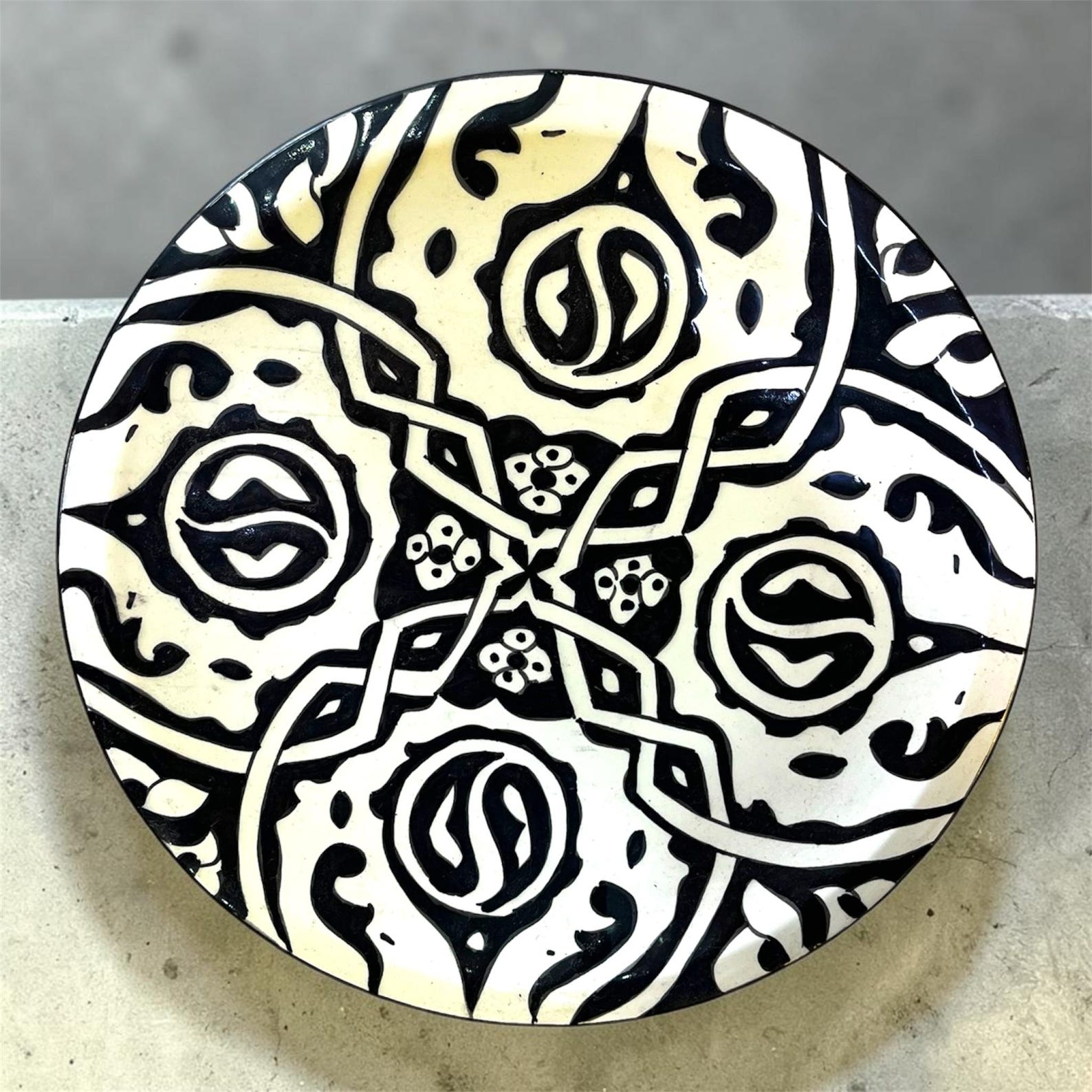 Berber Handmade Ceramic cm Hand Painted Traditional Plate