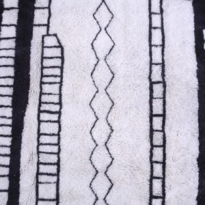 Custom Amazigh Berber Wool Neutral Living Room Geometric Handmade Rug