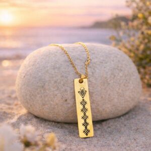 Berber Symbol Gold Stainless Steel Jewelry Necklace for Everyday Personal Styling