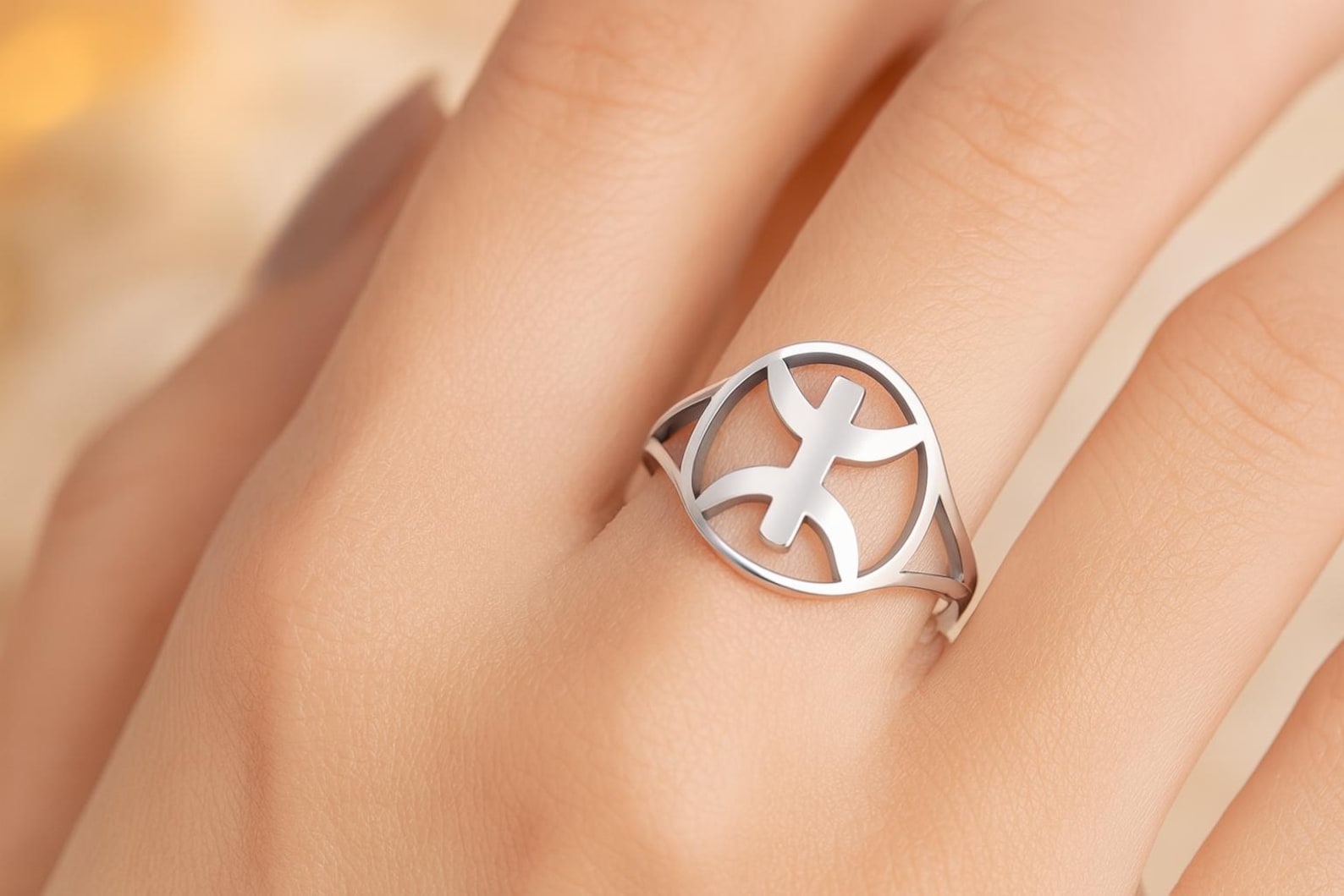 Amazigh Berber Kabyle Tifinagh Yaz Unisexe Stainless Steel Ring