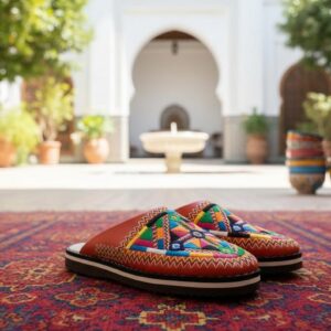 Berber Authentic Adouko Babouche Handmade Leather Babouche Shoes