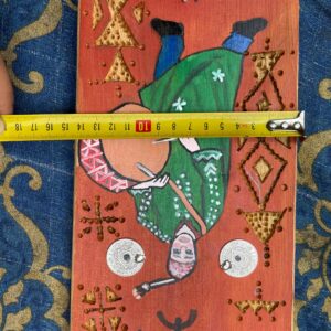Berber Hand-Painted Wooden Musician Drum Wall Art Decor