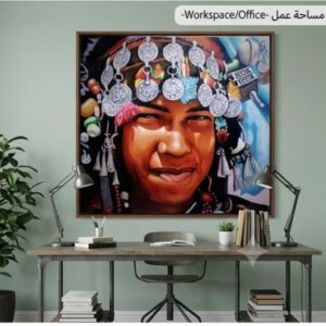 Amazigh Original Girl Oil Painting Tribal Wall Art