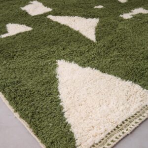 Custom Amazigh Berber Wool Geometric Living Room Rug
