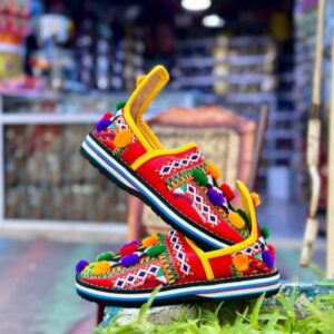 Amazigh Traditional s Colorful Handmade Embroidered Slippers Shoes