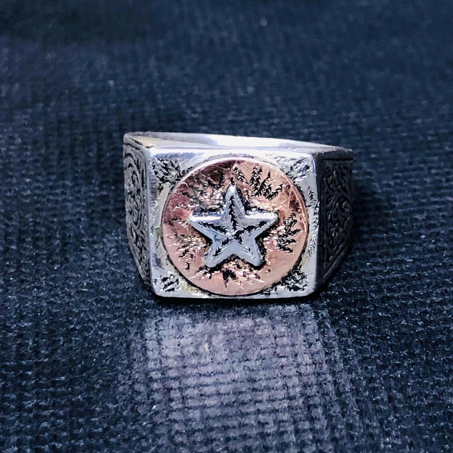 Handmade Berber Tuareg Engraved 925 Sterling Silver Adjustable Ring