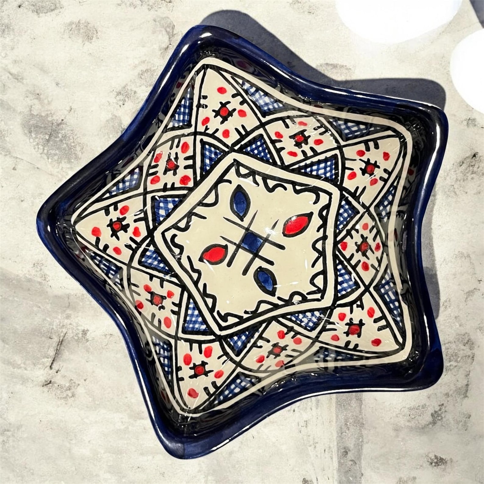 Berber Set Handmade Star Ceramic Bowls Serving Bowl