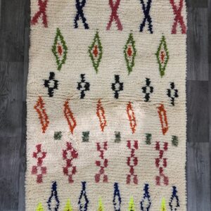 Berber Handmade Wool Colorful Tribal Carpet Boho Rug