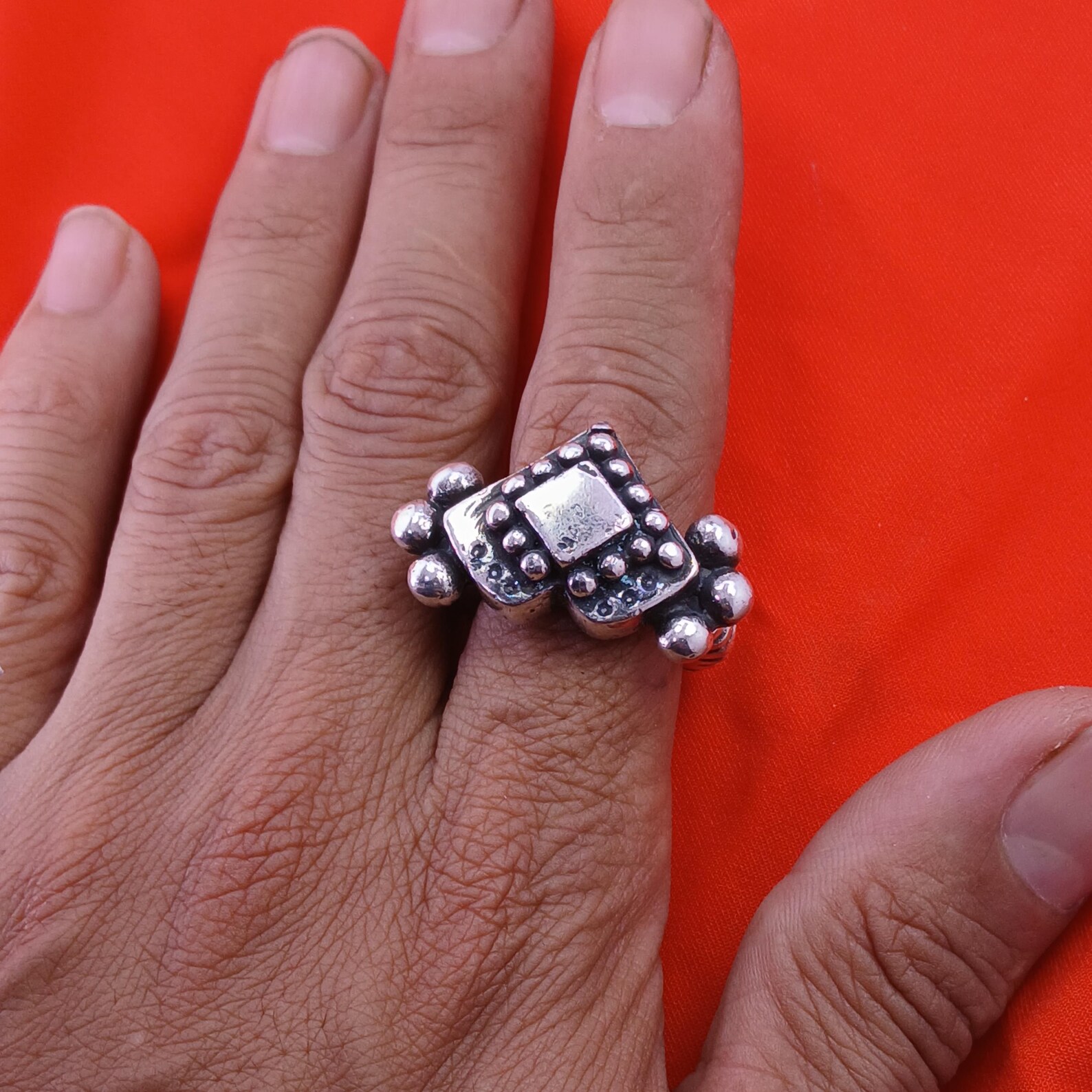 Handmade Berber Tuareg Solid Silver Engraved Bohemian Artisan Ring