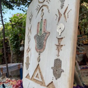 Berber Handmade Willow Wood Hamsa Wall Decor Symbols Boho Art