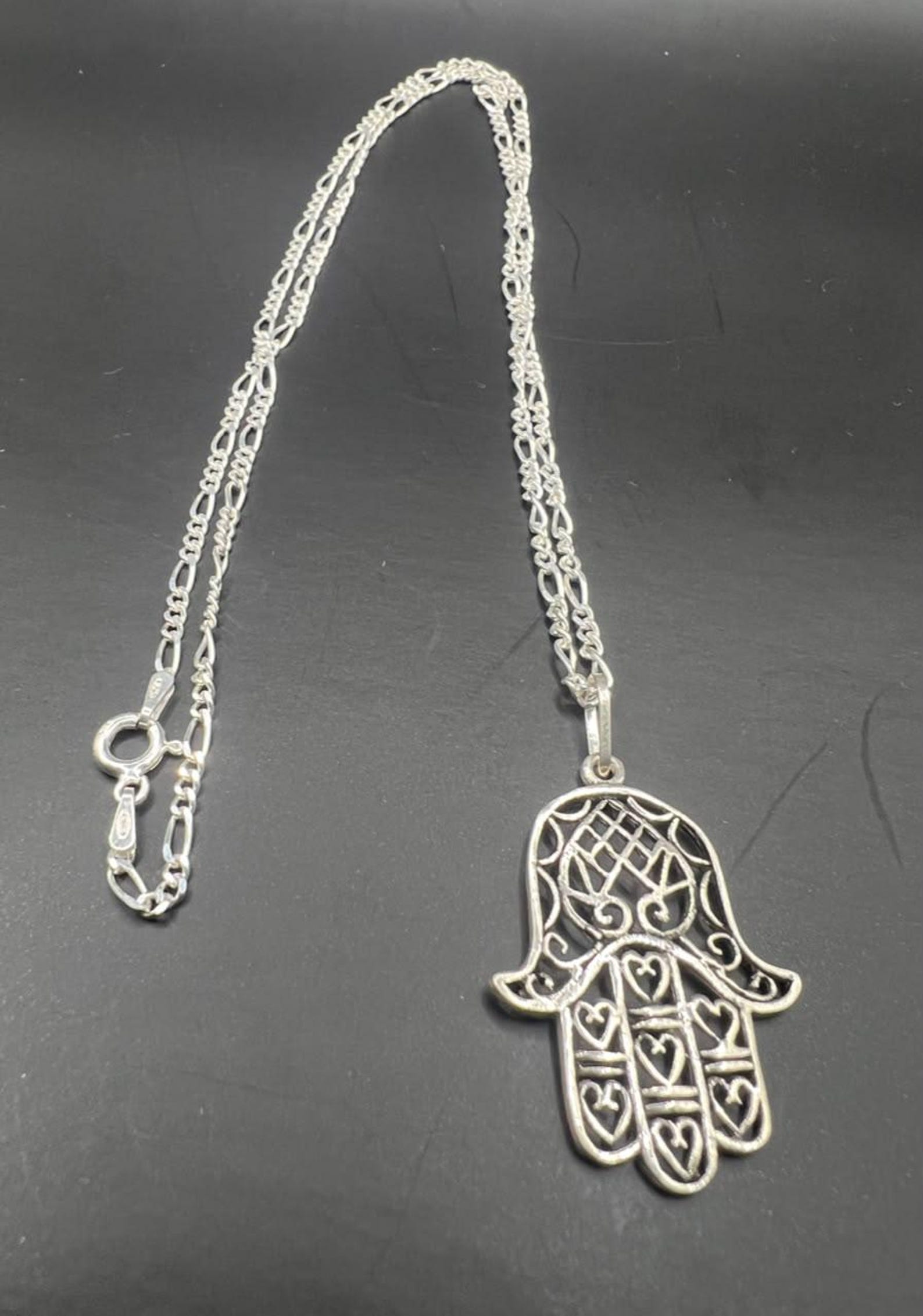 Berber Handmade Sterling Silver Yaz Pendant Tribal Necklace