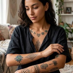 Amazigh Traditional Tattoo Designs Digital PNG Flash Sheet