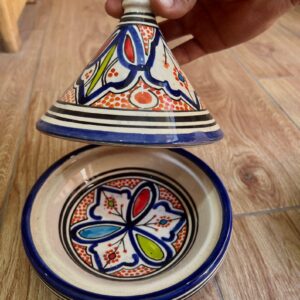 Berber Hand-Painted Authentic Ceramic Design Colorful Kitchen Tagine
