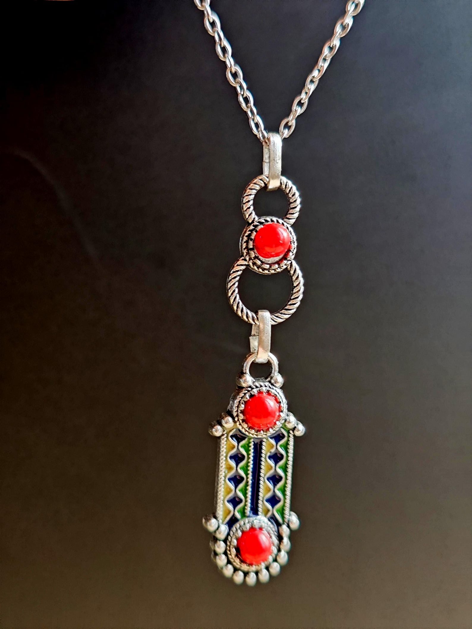 Amazigh Yaz Tifinagh Kabyle Berber Stainless Steel Men's Pendant Necklace