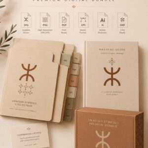 💾 Amazigh Symbols Collection Tifinagh Wall Art Design Set