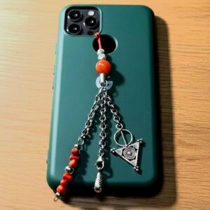 Amazigh Berber Fibula Stainless Steel Red Phone Chain Necklace