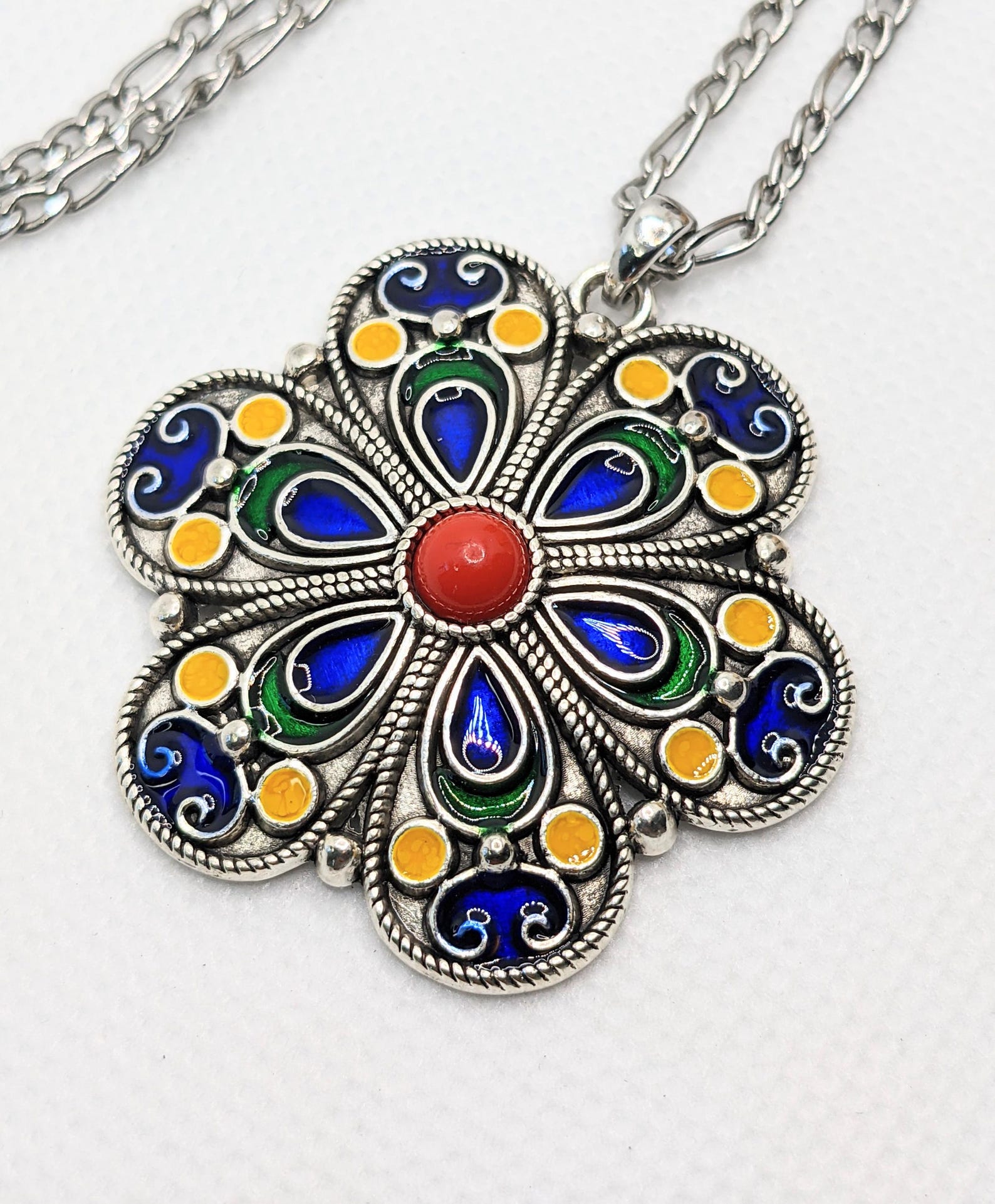 Amazigh Necklace kabyle berbère with une chaîne in Stainless Steel Necklace ethnique