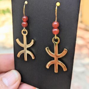 Amazigh Boucles d oreilles YAZ tifinagh acier inoxydable