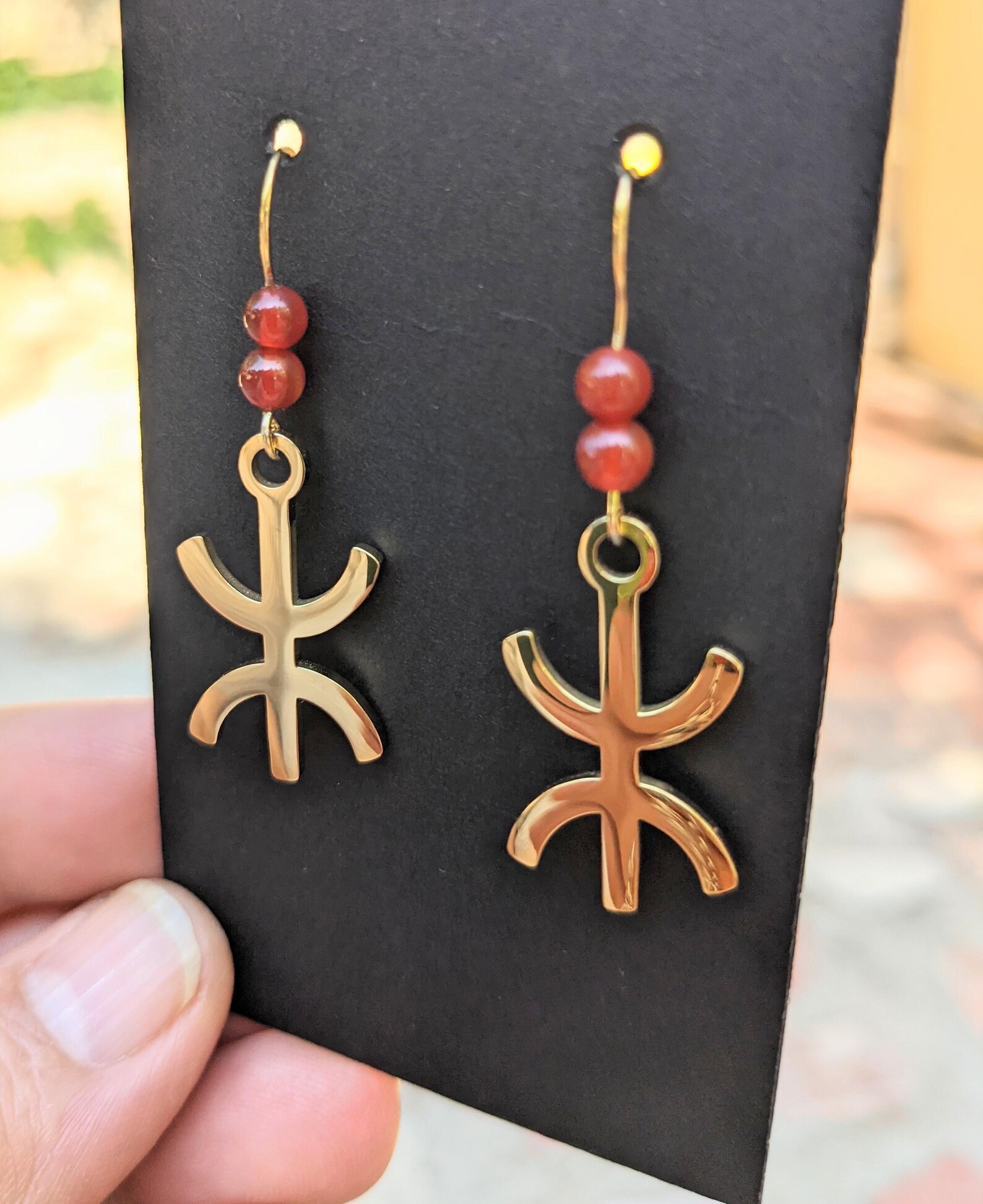 Amazigh Boucles d oreilles YAZ tifinagh acier inoxydable